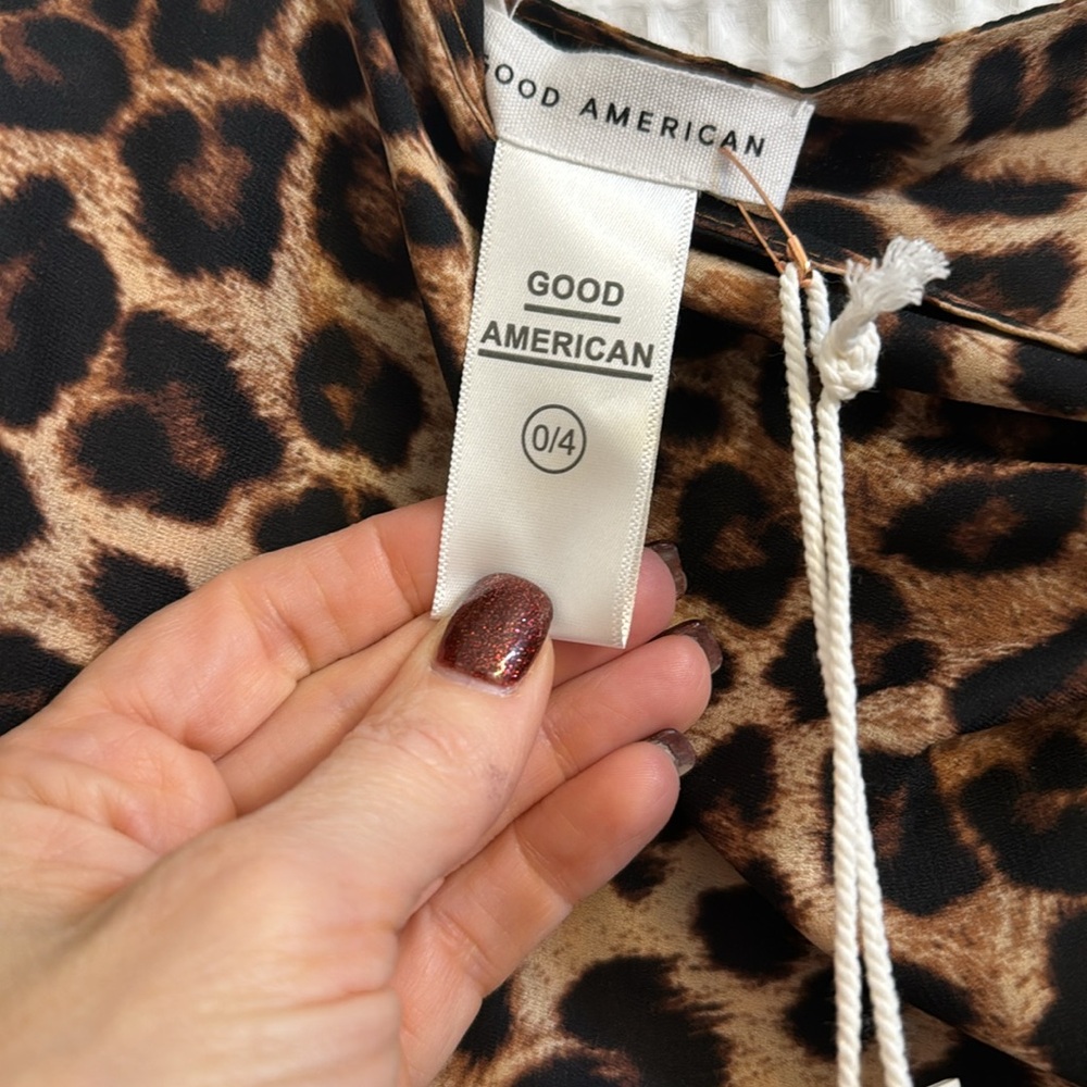 Good American leopard bikini top and matching sarong - Picture 5 of 5